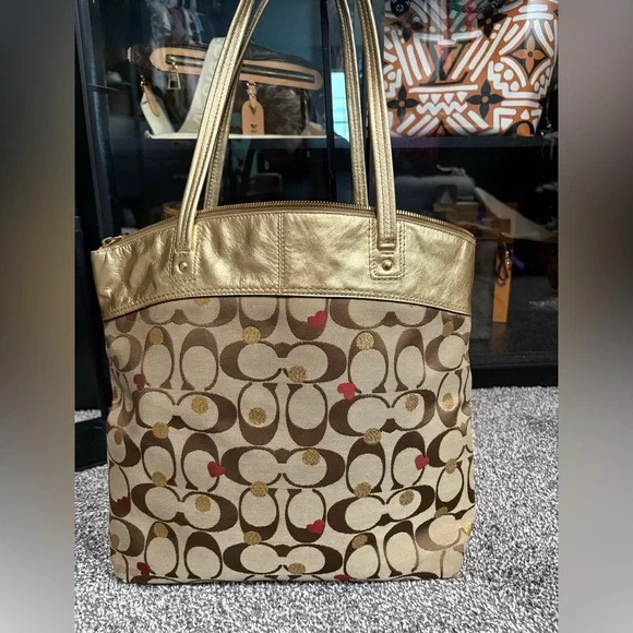 Coach Gold and Brown Tote Bag - Picture 10 of 16